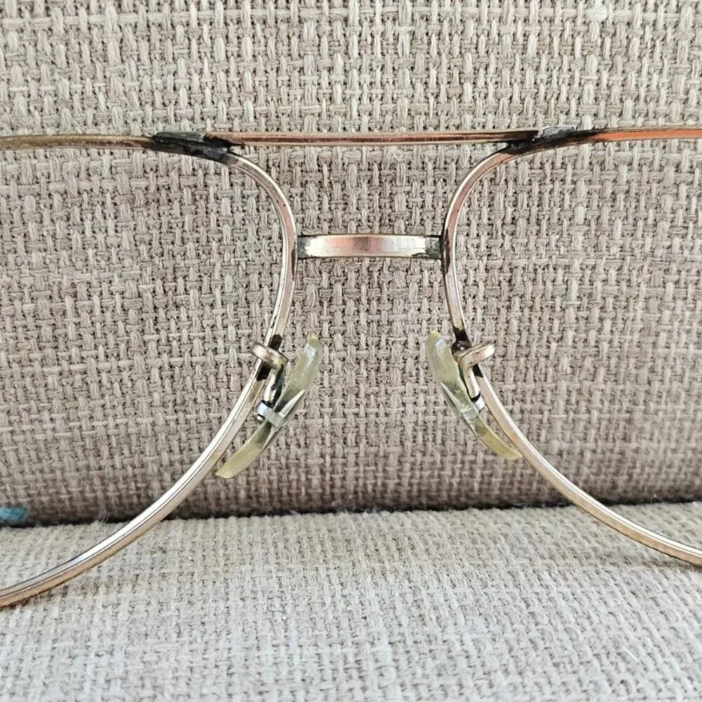 Universal Men Vintage Eyeglasses/Sunglasses Frame Gold Tone 10KRGP 5 1/2 - Picture 9 of 13
